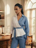Blue Pearl Wrap Shirt