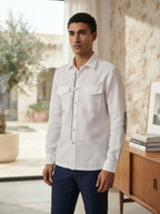 White Sequoia Elbow Patch Shirt