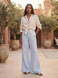 Light Blue Highwaisted Marigold Flared Pants