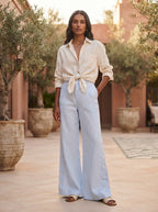 Light Blue Highwaisted Marigold Flared Pants