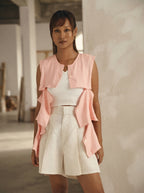 Peach Outerwear Mondrian Patch Jacket