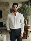 White Mandarin Collar Origin Shirt