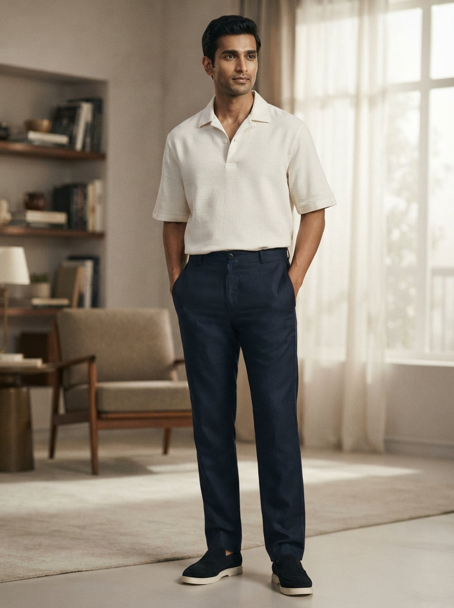Navy Tailored Cedar Pants