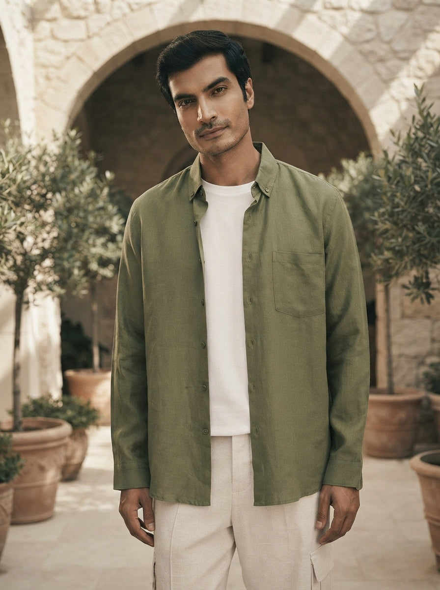 Olive Classic Velocity Buttondown Shirt