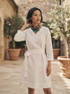 White Tieup Dazzle Dress