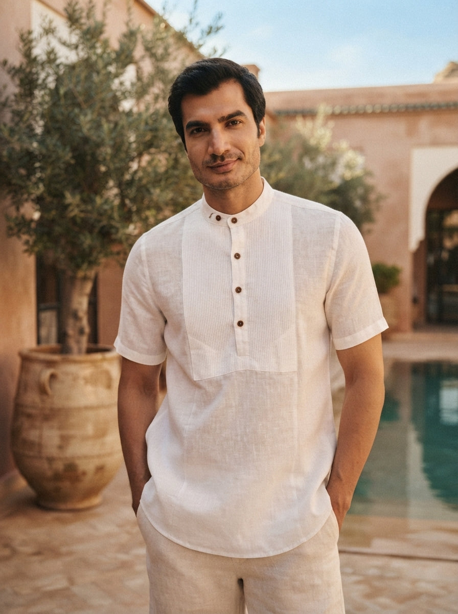 White Half Sleeve Cypress Shirt
