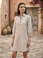 Khaki Horizon Sleeve Dress