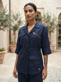 Navy Comfort Fit Amber Shacket