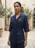 Navy Comfort Fit Amber Shacket
