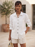 White Ivory Pin Tuck Shirt