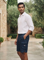 Navy Relaxed Fit Onyx Cargo Shorts