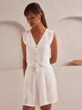White Serene Waistcoat Top
