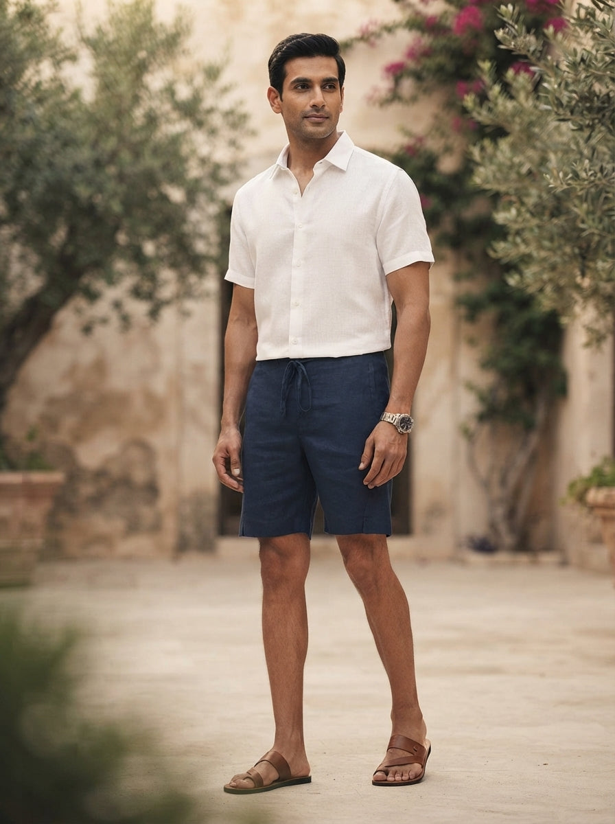 Navy Bonzai Relaxed Shorts