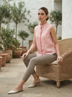 Peach Sleeveless Zephyr Shirt