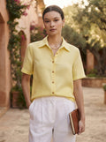 Yellow Calm Half Sleeve Shirt