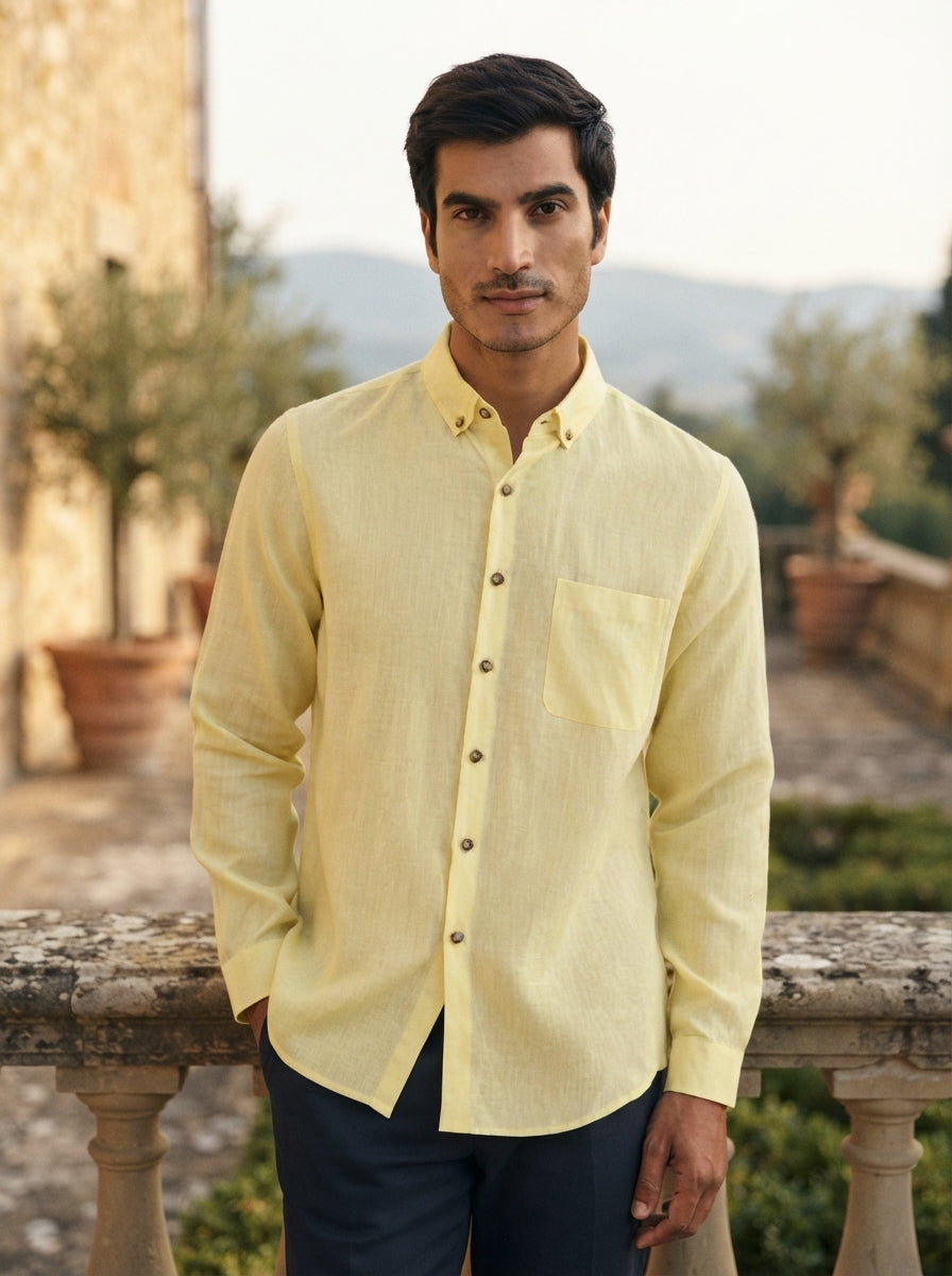 Yellow Classic Velocity Buttondown Shirt