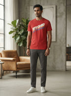 Styched Authentic Red Branded Graphic Tshirt