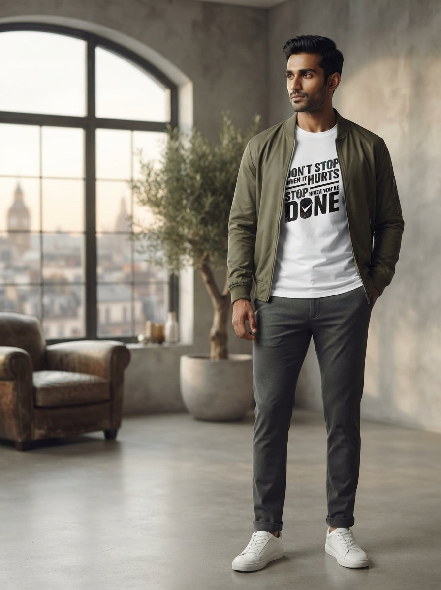 Don't Stop White Dry-Fit T-Shirt