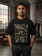 Honor Loyalty Black Oversized Tee