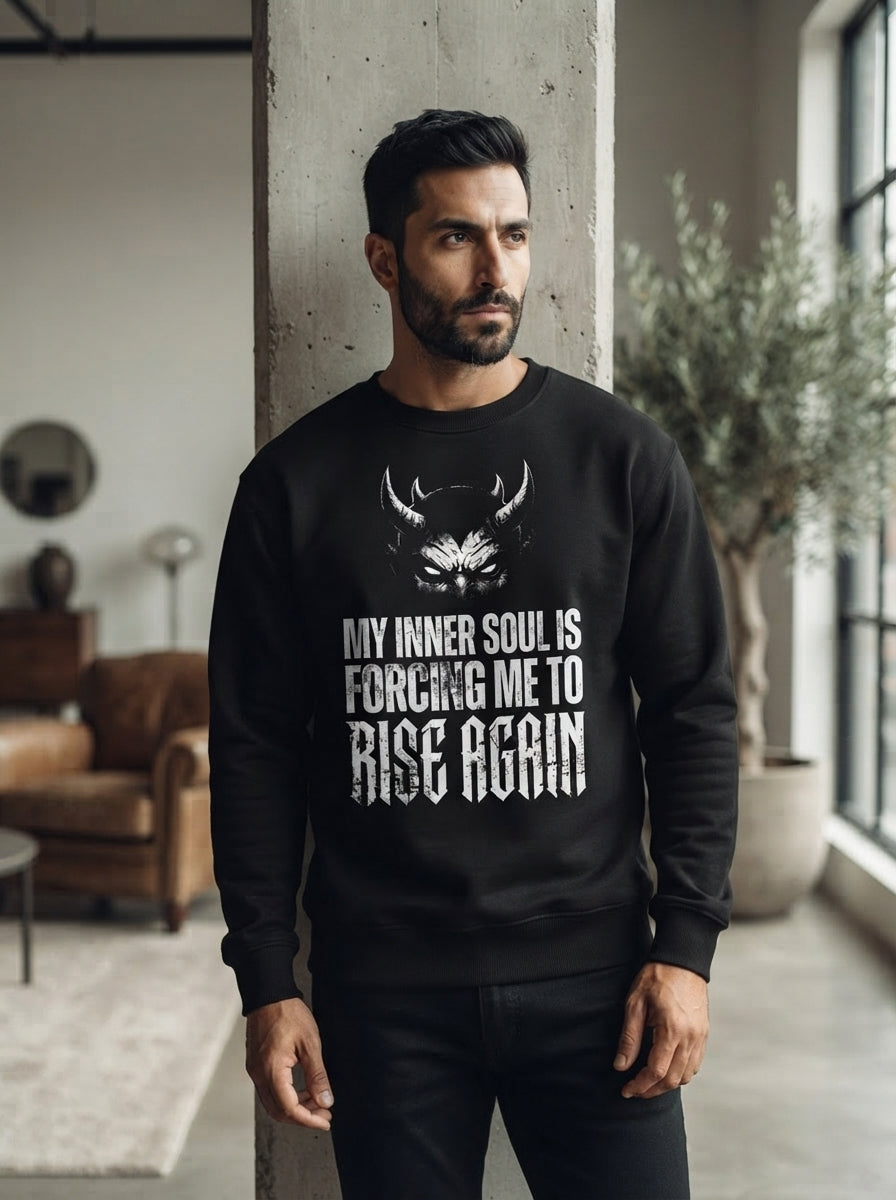 Inner Soul Rise Black Sweatshirt