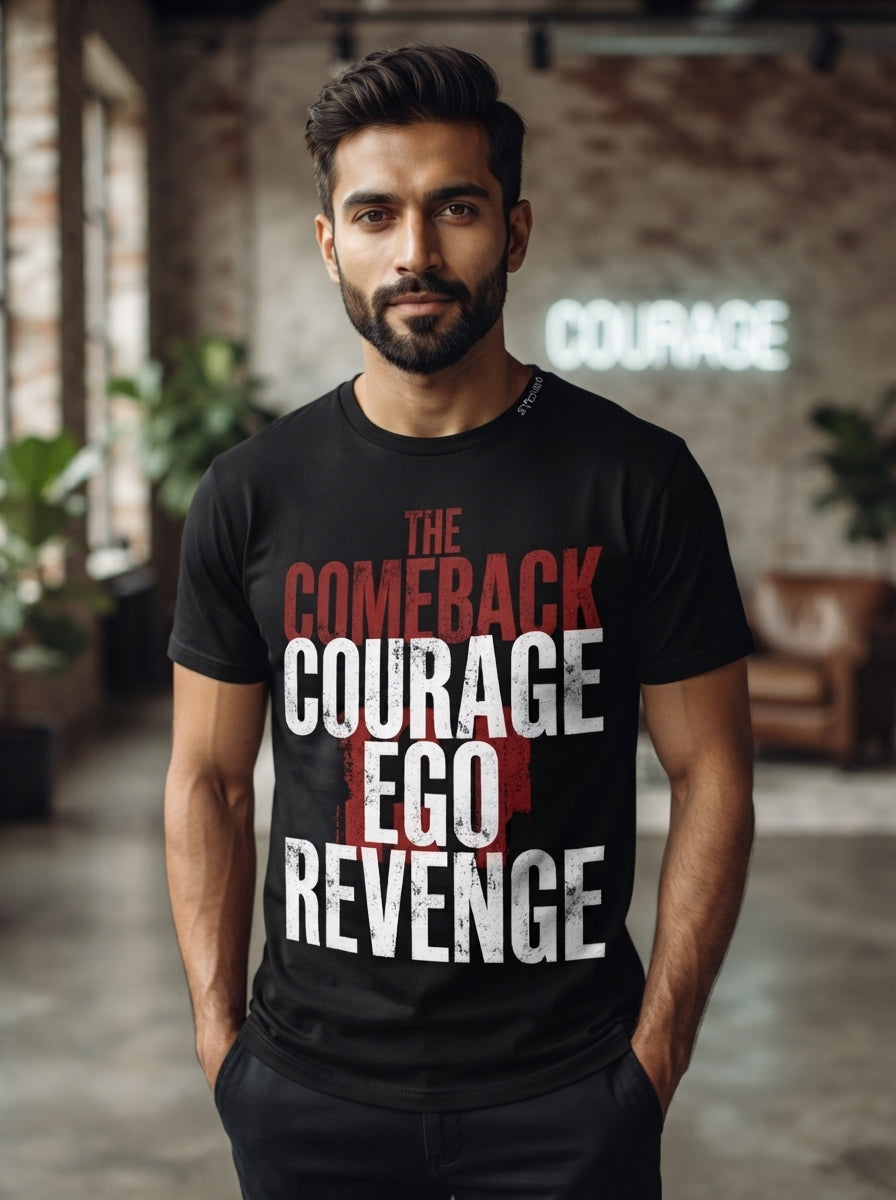 Comeback Courage Black Tee