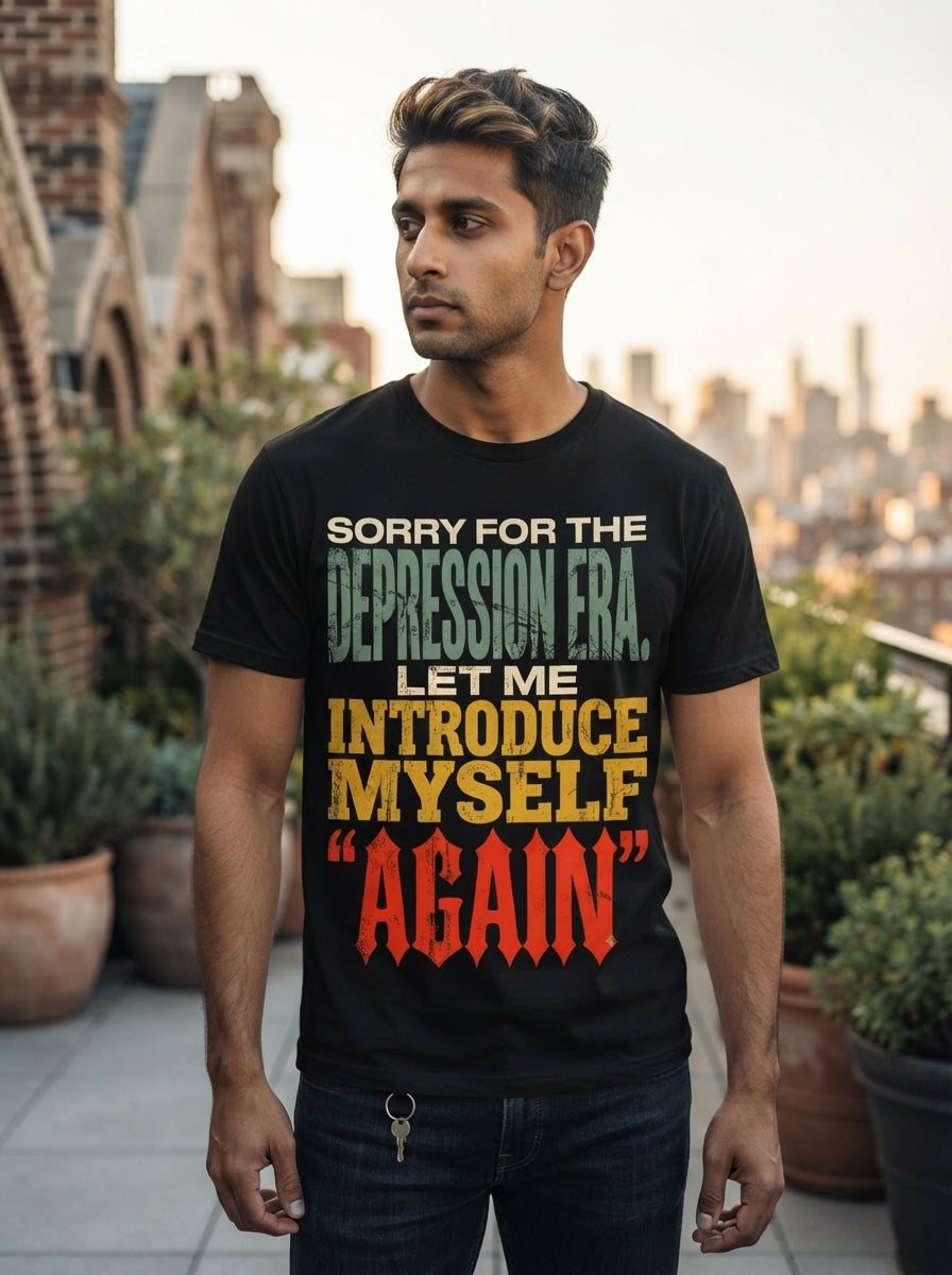 Depression Era Black Tee