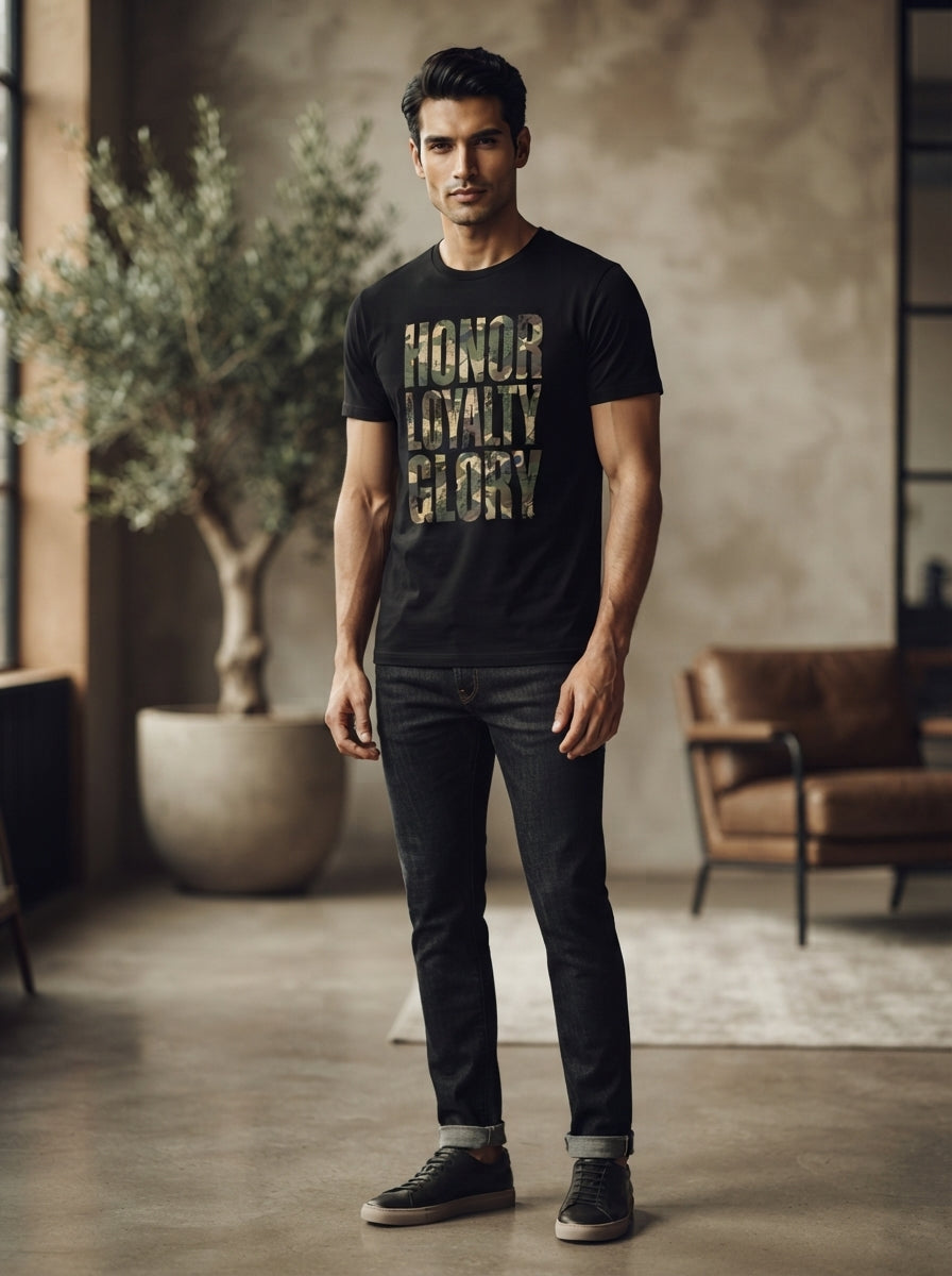 Honor Loyalty Black Tee
