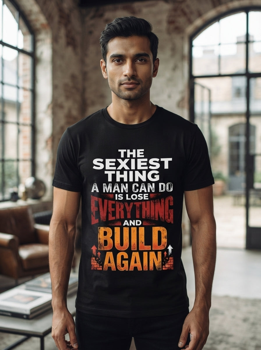Lose Build Again Black Tee
