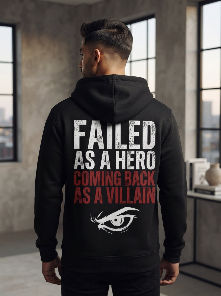 Failed Hero Black Zip Hoodie