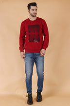 Stylox Regular Fit Round Neck Full Sleeve Printed Sweatshirt for Men's