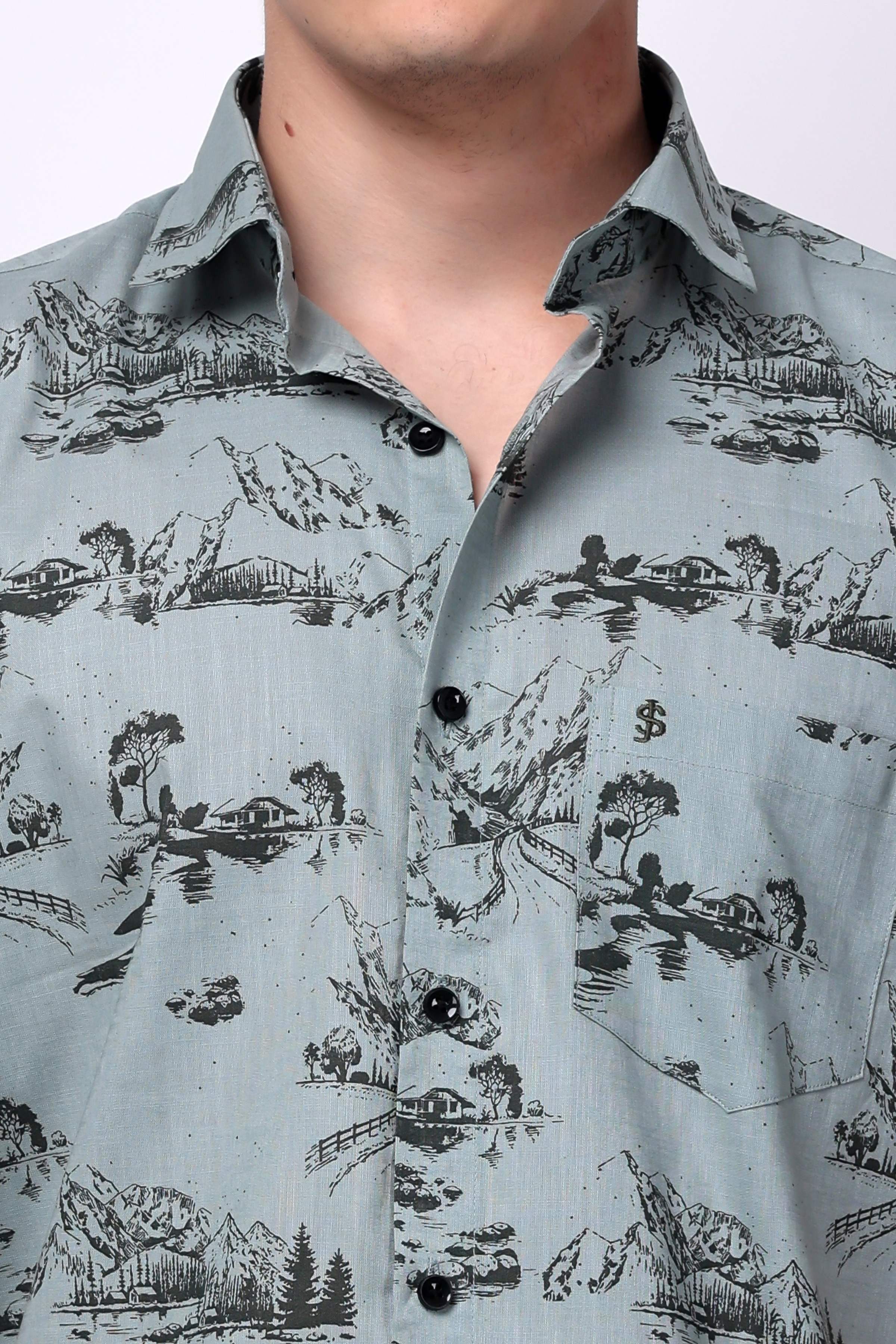 Stylox Regular Fit Half Sleeve Printed Casual Shirt for Men