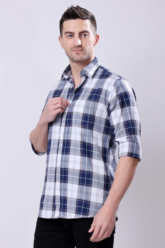 Stylox Regular Fit Full Sleeve Check Casual Shirt For Men's