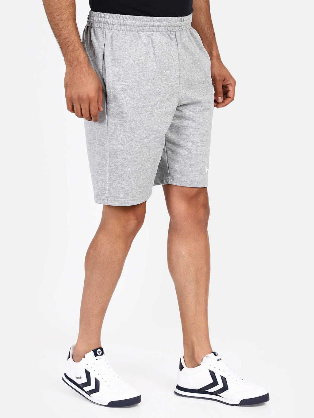 Hummel Grey Regular Joggers for Men Gym Wear