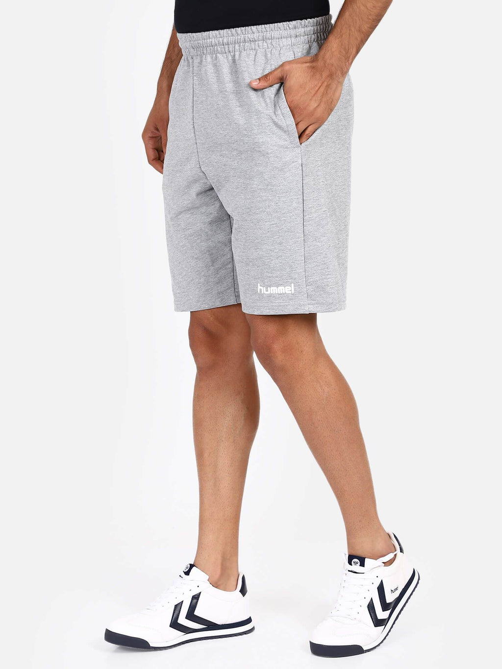 Hummel Grey Regular Joggers for Men Gym Wear