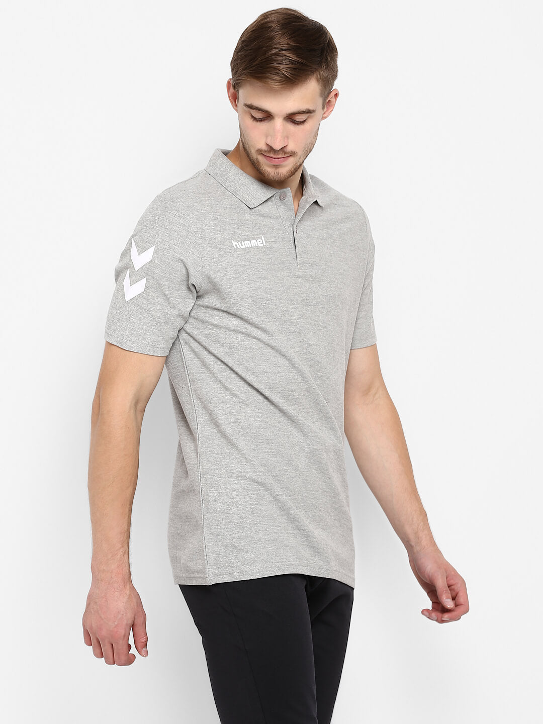 Hummel Grey Regular Shirts for Men Work Wear