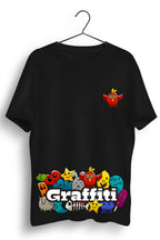 Graffiti Graphic Printed Black Tshirt