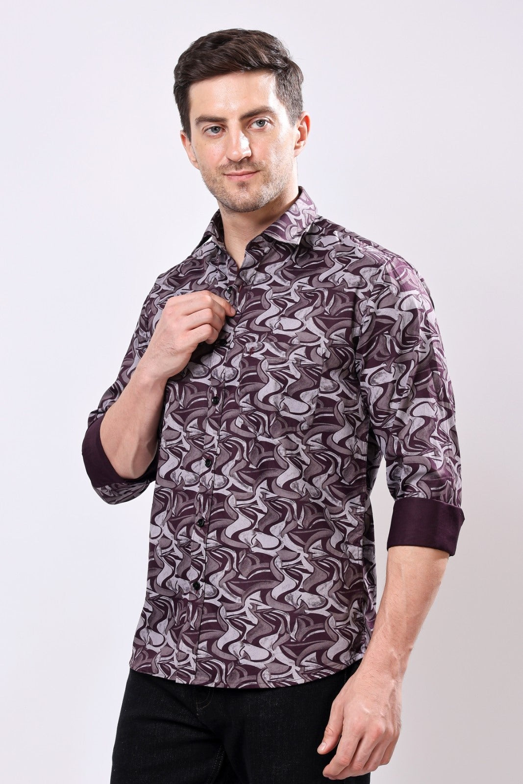 Stylox Men's Regular Fit Full Sleeve Printed Casual Shirt