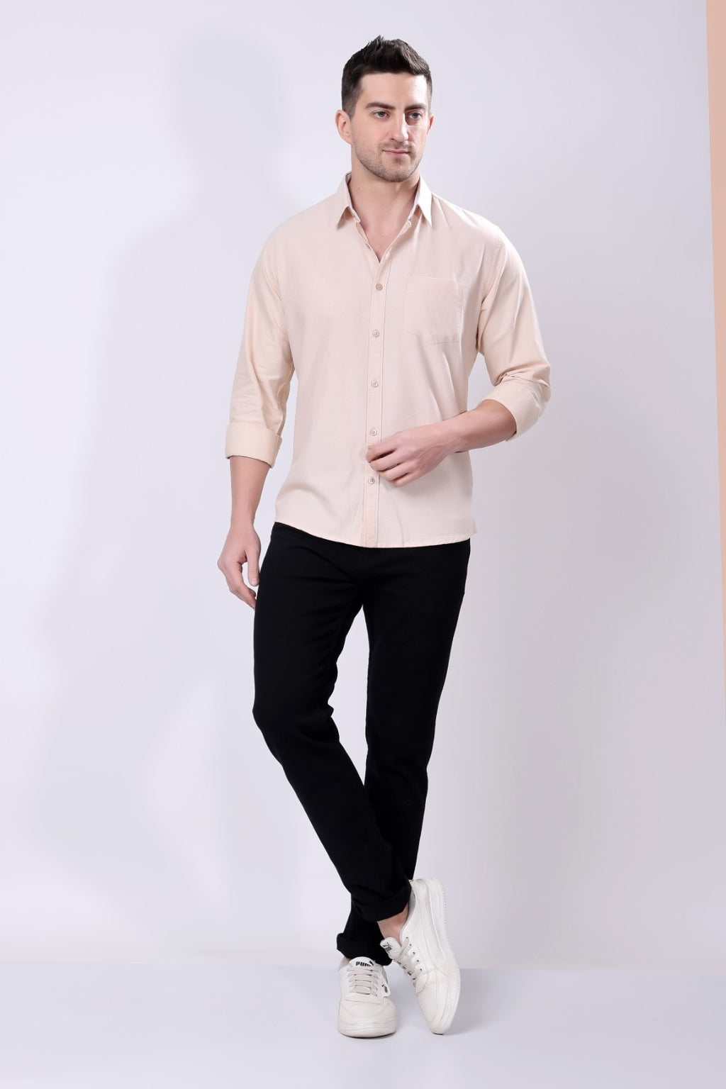 Stylox Full Sleeve Solid Casual Shirt For Men's