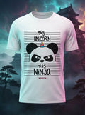 5% Unicorn 95% Ninja - Cool Graphic T-Shirt White