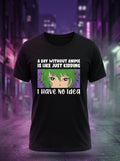 A Day Without Anime Black Tee