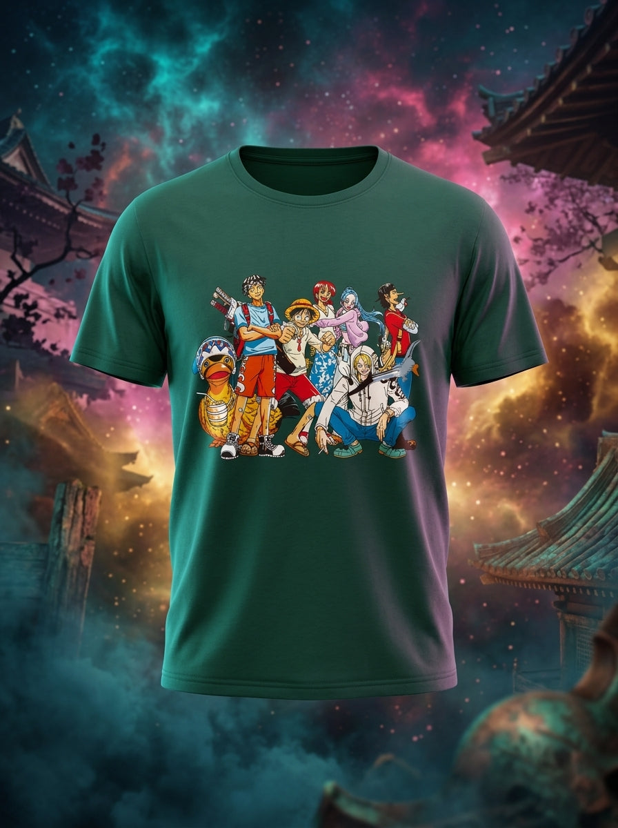 Anime World Green Tee
