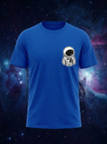Astronaut Pocket Printed Graphic Blue Tshirt