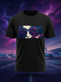 Bon Voyage Graphic Printed Black Tshirt