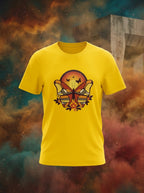 Butterfly Graphic Printed Yellow Tshirt