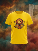 Butterfly Graphic Printed Yellow Tshirt