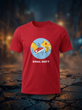 Chal Hatt Graphic Printed Red Tshirt