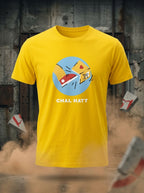Chal Hatt Graphic Printed Yellow Tshirt