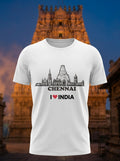 Chennai Temple - Styched in India Graphic T-Shirt White Color