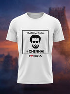 Chennai Thalaiva - Styched in India Graphic T-Shirt White Color