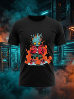 Color Man Graphic Printed Black Tshirt
